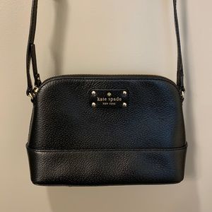 Kate Spade Black Leather Small Dome Crossbody